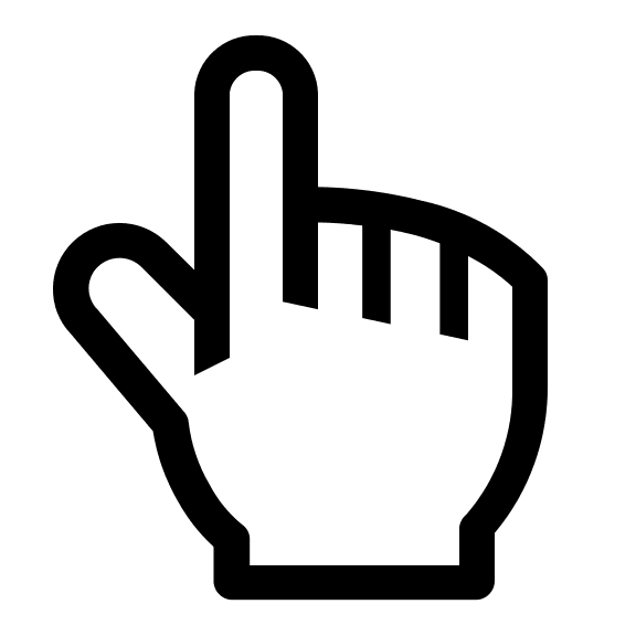 Hand Cursor Pointer (Line) Free Open-Source SVG Icon (Clarity)