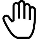 Open Hand Cursor (Line) Free Open-Source SVG Icon