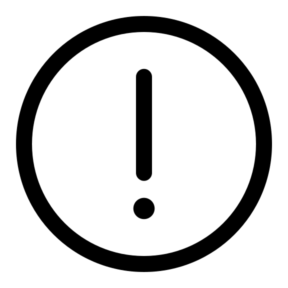 Standard Error Notification (Line) Free Open-Source SVG Icon (Clarity)