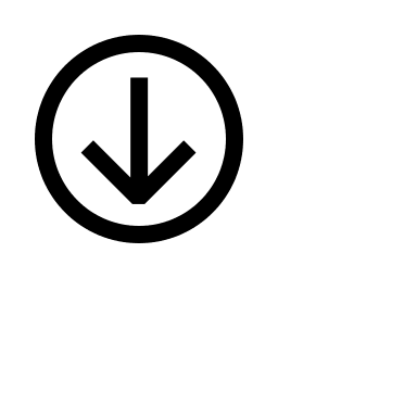 Downward Arrow in Circle (Codicons) Free Open-Source SVG Icon (Codicons)