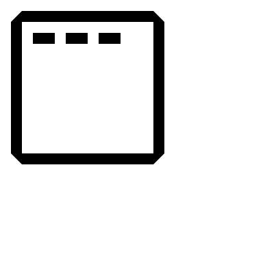 Menu Bar Layout Free Open-Source SVG Icon (Codicons)