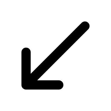 Large Down-Left Arrow (Coolicons) Free Open-Source SVG Icon (coolicons)