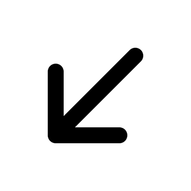 Medium Down Left Arrow Free Open-Source SVG Icon (coolicons)