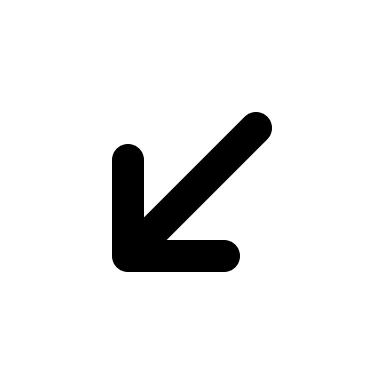 Down Left Arrow (Small) Free Open-Source SVG Icon (coolicons)