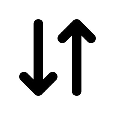 Downward and Upward Arrow Free Open-Source SVG Icon (coolicons)