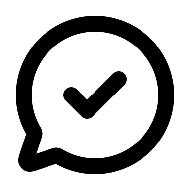 Chat Circle Checkmark (Coolicons) Free Open-Source SVG Icon (coolicons)