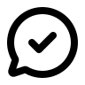 Chat Circle Checkmark (Coolicons) Free Open-Source SVG Icon