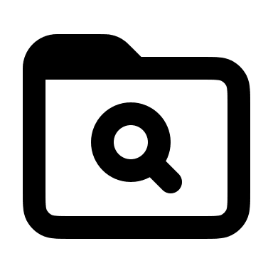 Folder Search Functionality Free Open-Source SVG Icon (coolicons)