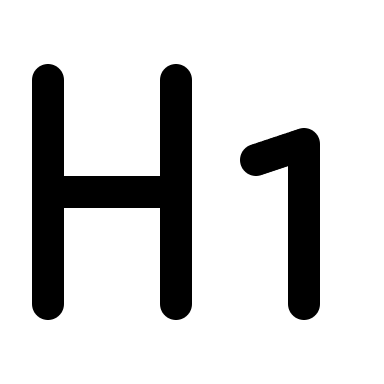 H1 Heading Style (Cool Icons) Free Open-Source SVG Icon (coolicons)