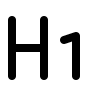 H1 Heading Style (Cool Icons) Free Open-Source SVG Icon