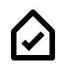 Alternative Home Checkmark Free Open-Source SVG Icon