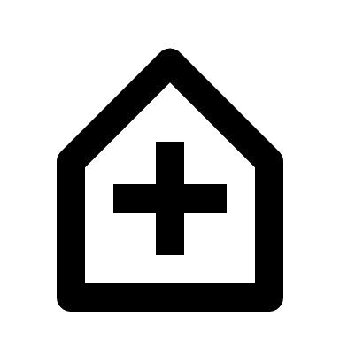 Home Alternative with Plus Sign Free Open-Source SVG Icon (coolicons)