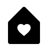 Home with Heart Symbol Free Open-Source SVG Icon