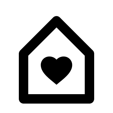 Home with Heart Symbol Free Open-Source SVG Icon (coolicons)