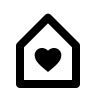 Home with Heart Symbol Free Open-Source SVG Icon