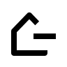 Home Minus Symbol Free Open-Source SVG Icon