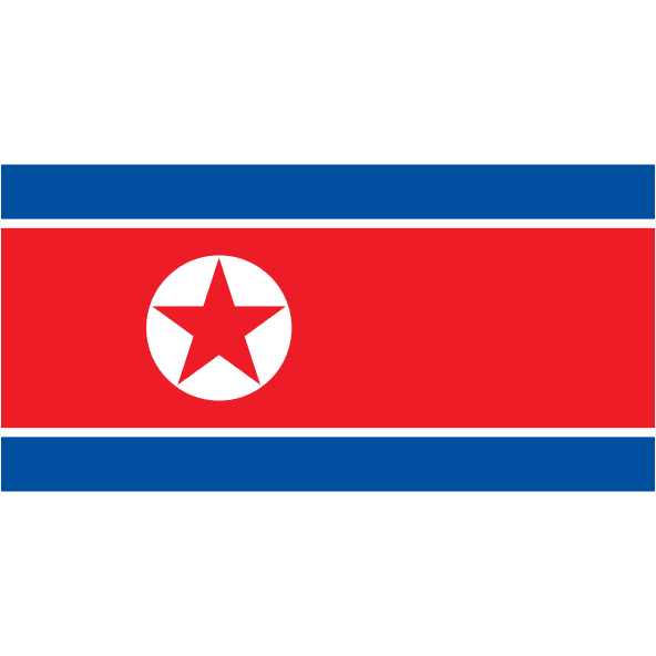 North Korea Flag Free Open-Source SVG Icon (CoreUI Flags)