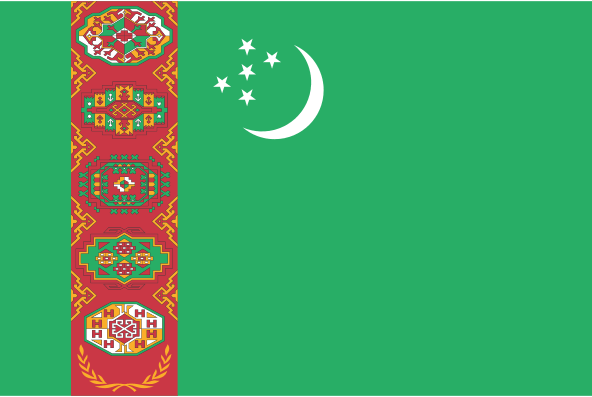 Turkmenistan Flag Free Open-Source SVG Icon (CoreUI Flags)