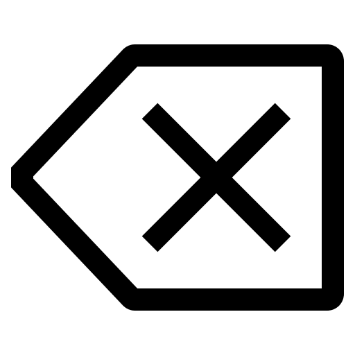 Backspace Key Free Open-Source SVG Icon (CoreUI Free)
