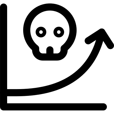 Increasing Death Rate Graph Free Open-Source SVG Icon (Covid Icons)