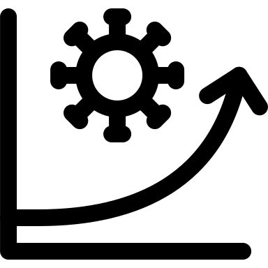 Increasing Infected Cases Graph Free Open-Source SVG Icon (Covid Icons)