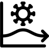 Stable Infected Cases Graph (Covid Icons) Free Open-Source SVG Icon