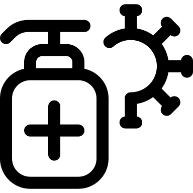 Personal Hygiene Clean Bottle with Virus Protection Free Open-Source SVG Icon (Covid Icons)