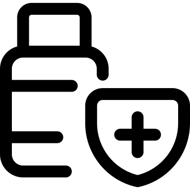 Hand Sanitizer for Personal Hygiene with Virus Shield Free Open-Source SVG Icon (Covid Icons)