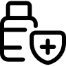 Hand Sanitizer for Personal Hygiene with Virus Shield Free Open-Source SVG Icon