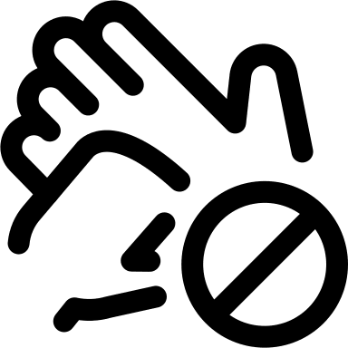 Social Distancing Do Not Touch Sign Free Open-Source SVG Icon (Covid Icons)