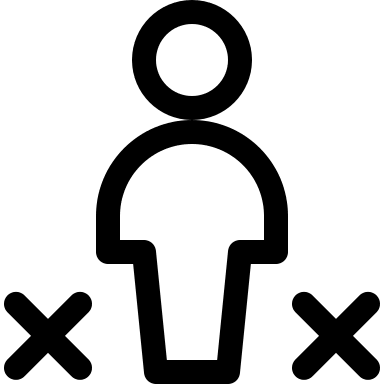 Social Distancing Not Allowed (Covid Icons) Free Open-Source SVG Icon (Covid Icons)