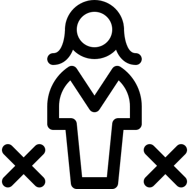 Woman Not Allowed to Social Distance (Covid Icons) Free Open-Source SVG Icon (Covid Icons)