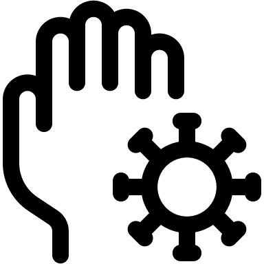 Virus Transmission via Hand Contact Free Open-Source SVG Icon (Covid Icons)