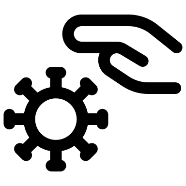 Virus Transmission Through Touch (Covid Icons) Free Open-Source SVG Icon (Covid Icons)