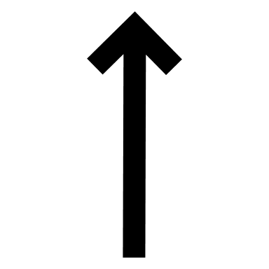 Long Up Arrow (CSS.GG) Free Open-Source SVG Icon (css.gg)