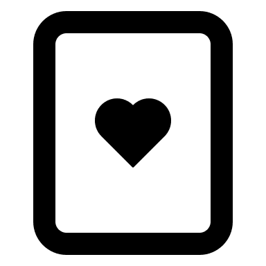 Playing Card with Hearts (CSS.GG) Free Open-Source SVG Icon (css.gg)