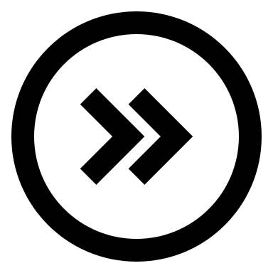 Double Right Chevron Arrow (Outline) Free Open-Source SVG Icon (css.gg)