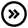 Double Right Chevron Arrow (Outline) Free Open-Source SVG Icon