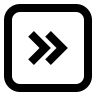 Double Right Chevron Arrow (CSS.GG) Free Open-Source SVG Icon