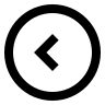 Left Chevron Arrow (Outline) Free Open-Source SVG Icon