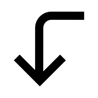 Corner Left Down Arrow (CSS.GG) Free Open-Source SVG Icon (css.gg)