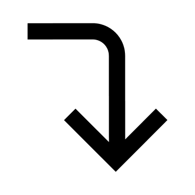 Corner Right Down Arrow Free Open-Source SVG Icon (css.gg)