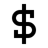 Dollar Currency Symbol Free Open-Source SVG Icon