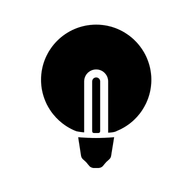 Round Lightbulb Guide Free Open-Source SVG Icon (Custom Brand Icons)