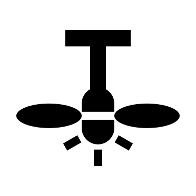 Ceiling Fan with Light Fixture Free Open-Source SVG Icon (Custom Brand Icons)