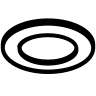 Flush Circular Ceiling Light Free Open-Source SVG Icon