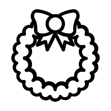 Christmas Wreath Decor Free Open-Source SVG Icon (Custom Brand Icons)