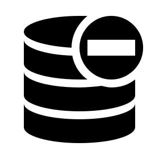 Database Remove Operation Free Open-Source SVG Icon (Dashicons)