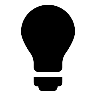 Lightbulb Illumination Free Open-Source SVG Icon (Dashicons)