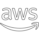 Amazon Web Services Wordmark (Line) Free Open-Source SVG Icon